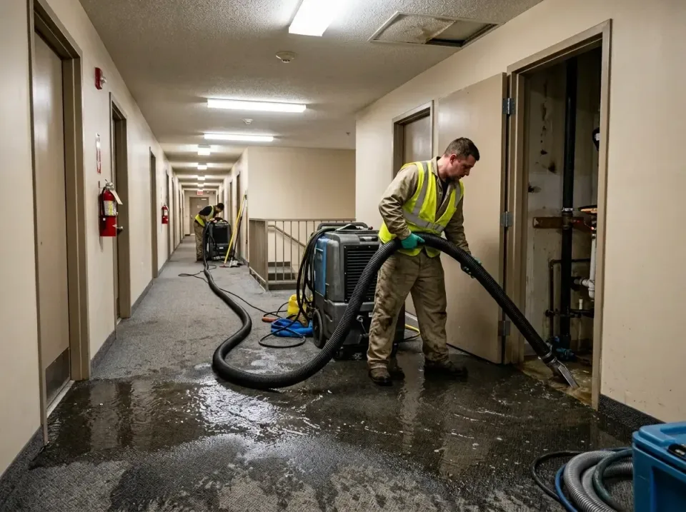 multi-unit-apartment-hallway-f-005 — frequently asked questions, Emergency Burst Pipe Water Extraction & Removal in Stepping…